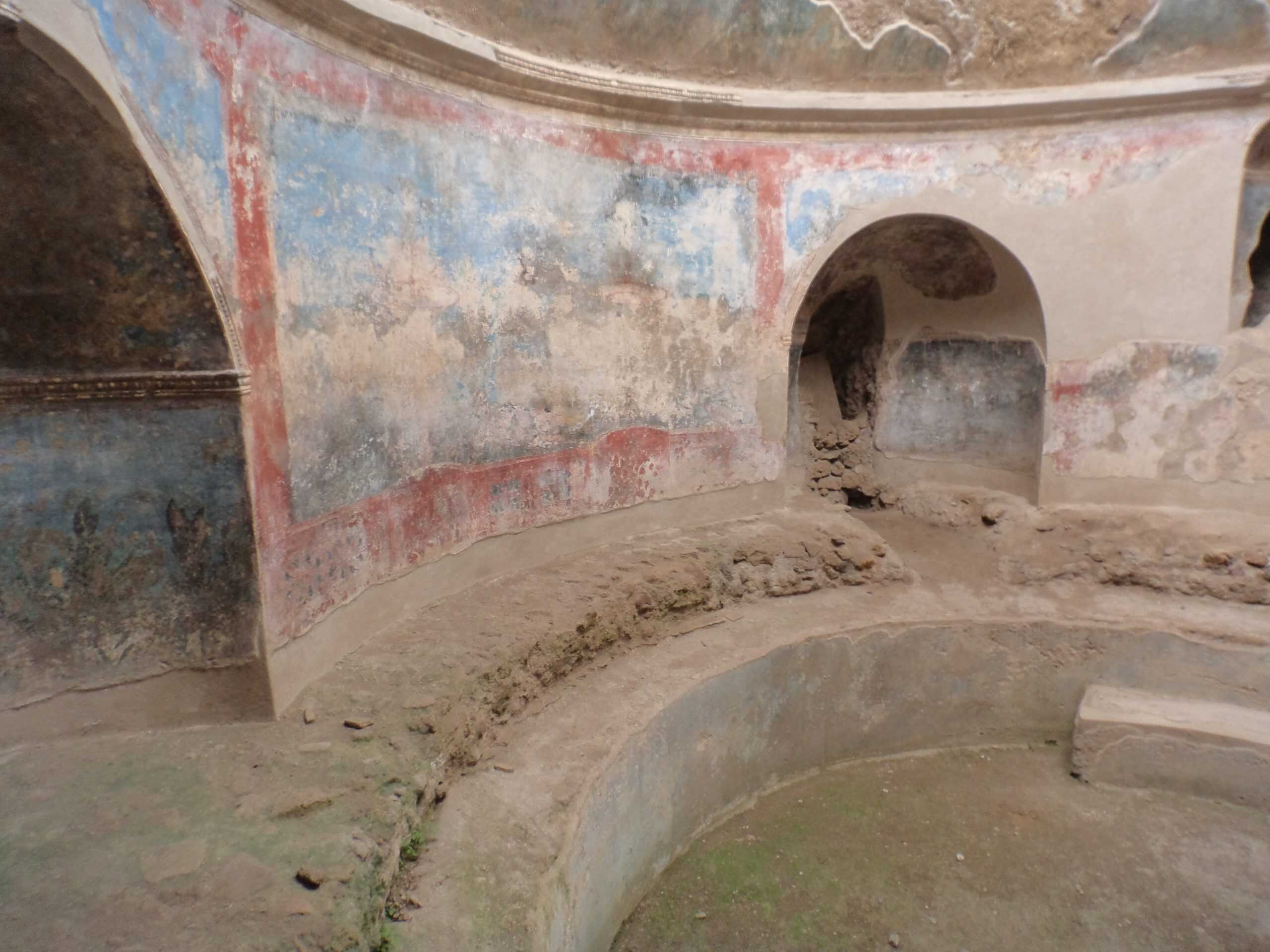 bath house on tour in Pompeii