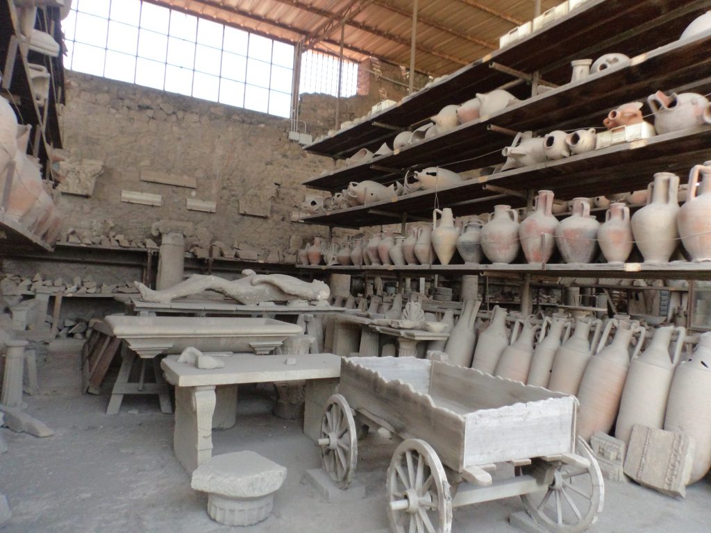 Artifact storage in Pompeii