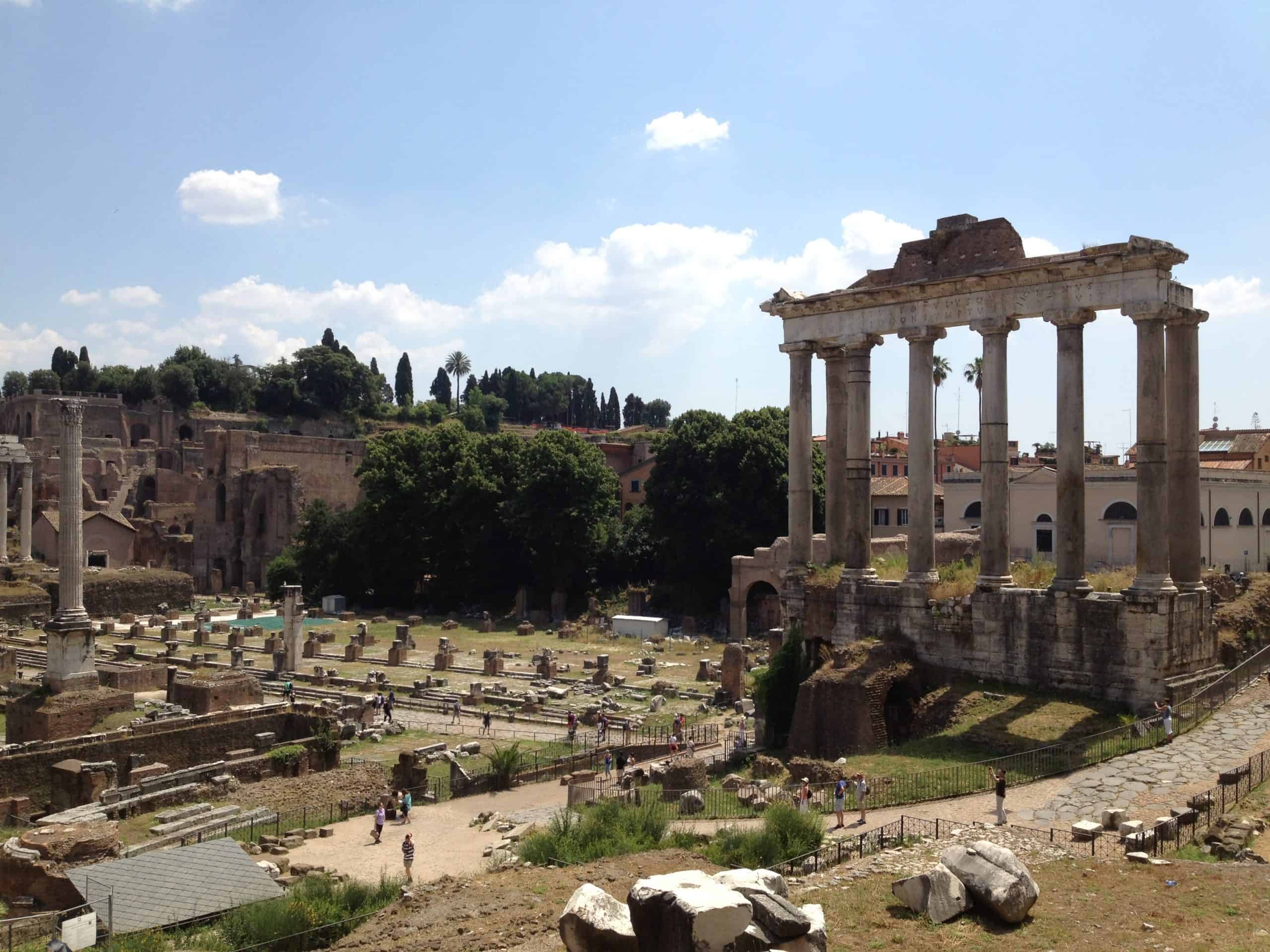 The Roman Forum in Rome, Italy.