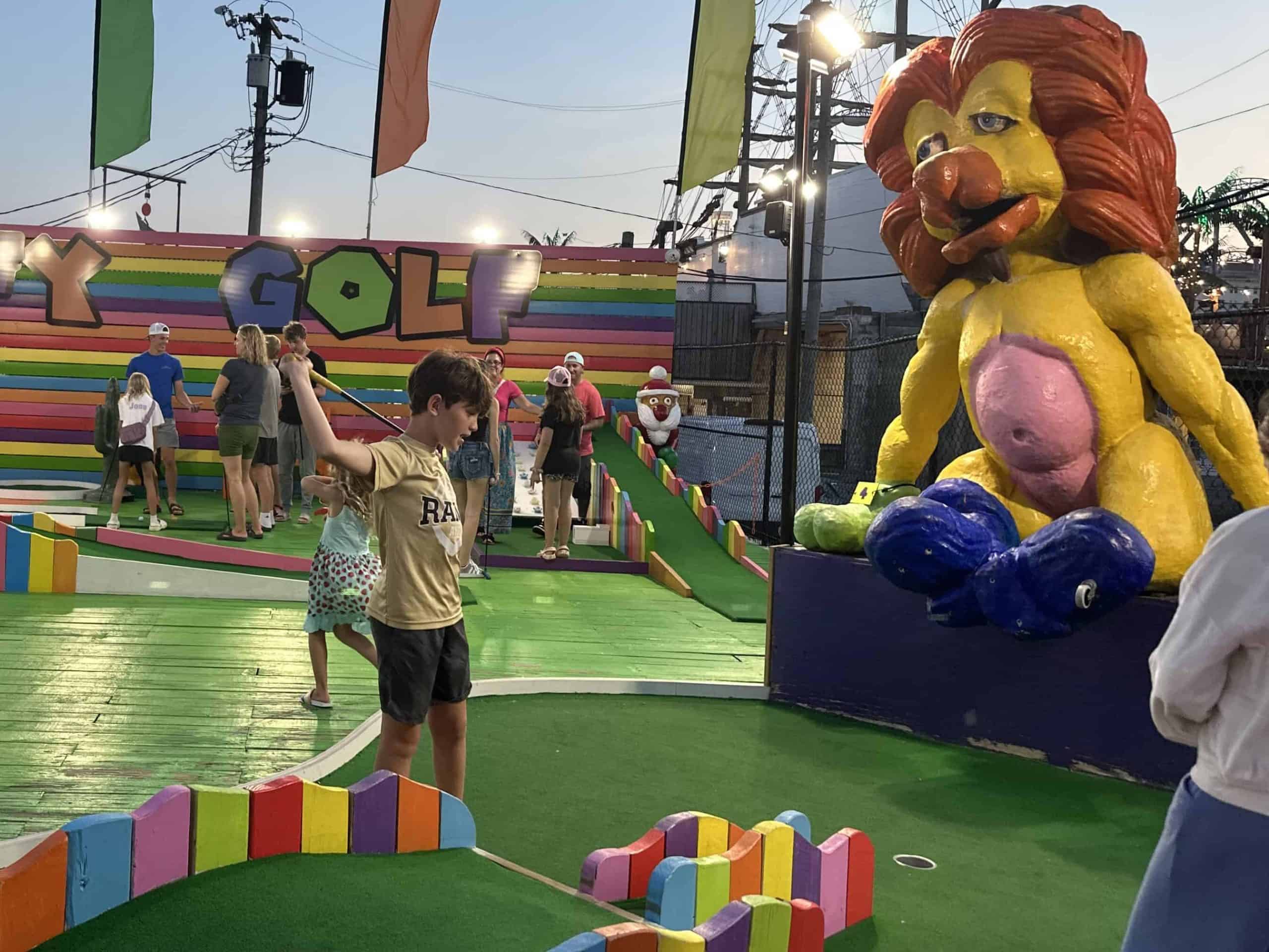 Mini golf course on the Ocean City, NJ boardwalk.