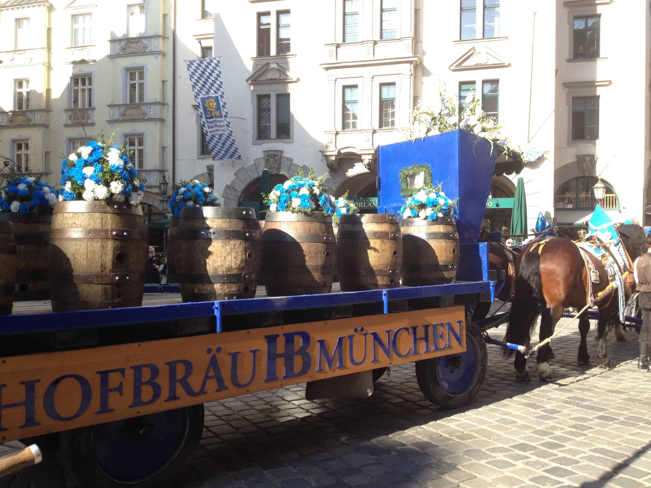 Oktoberfest in Munich parade float.