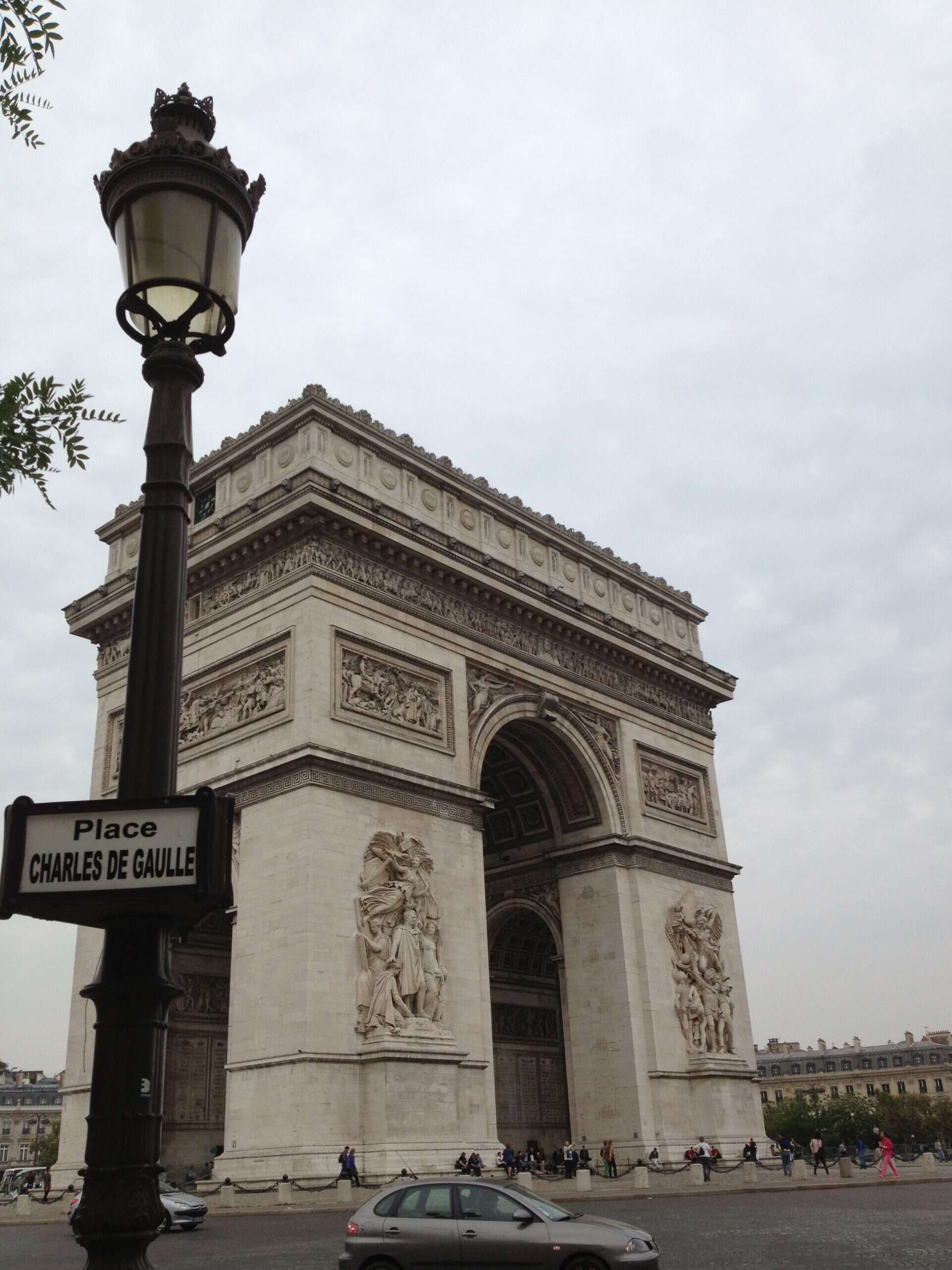 Arc de Triomphe in Paris, France.