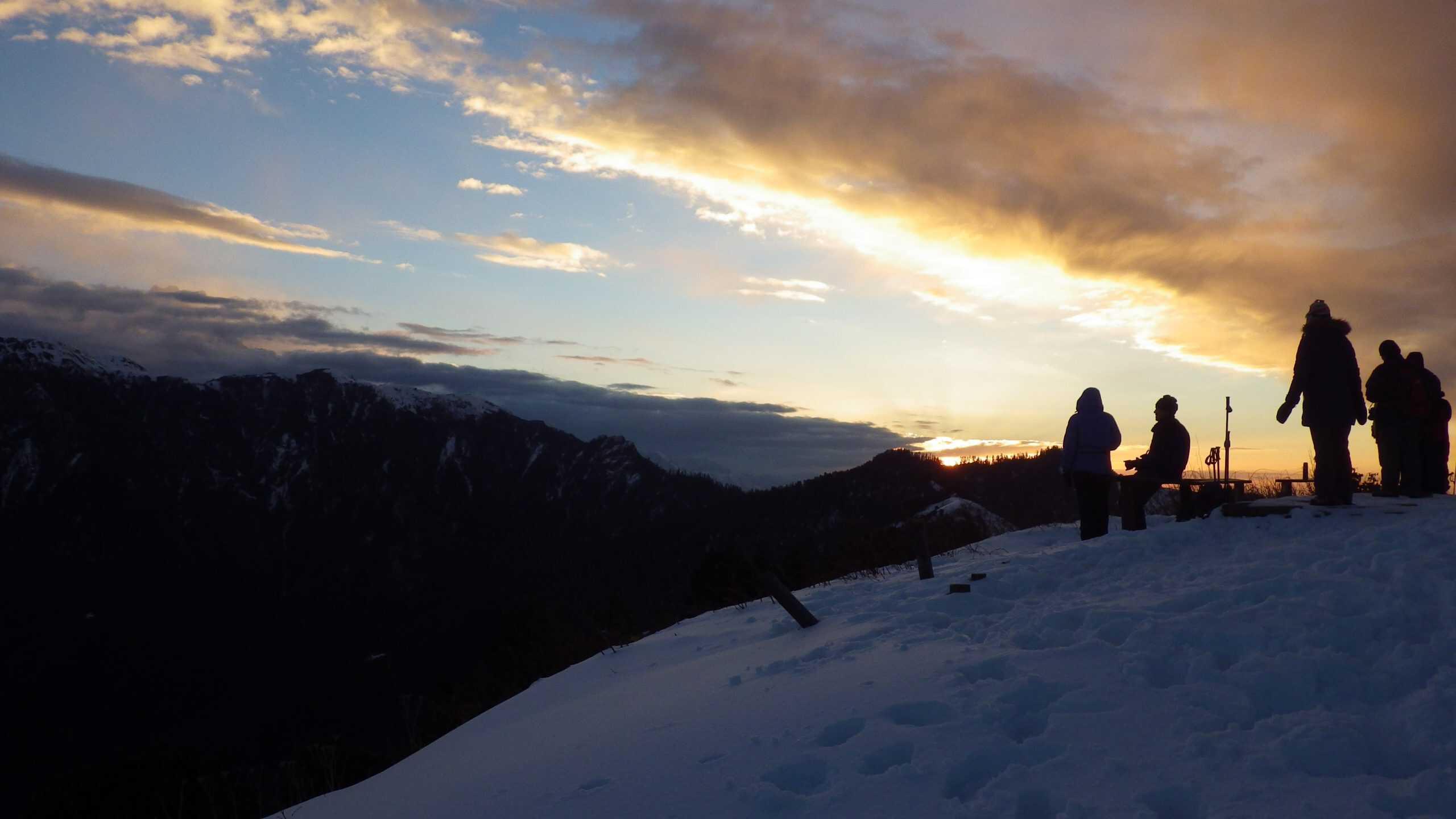 Sunrise over the Annapurna mountain range from Poon Hill.
