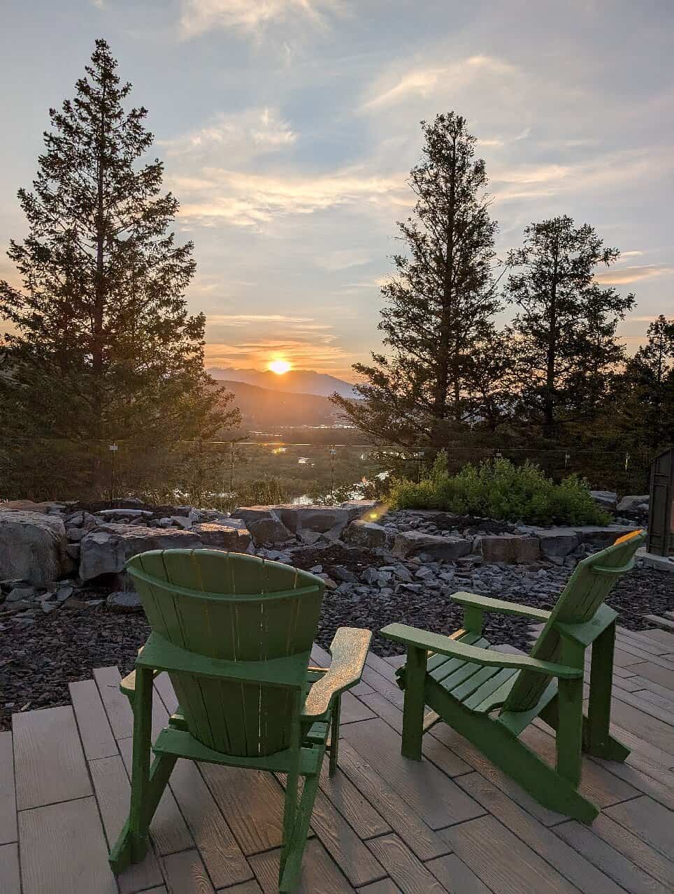 A romantic sunset in the Canadian wilderness.