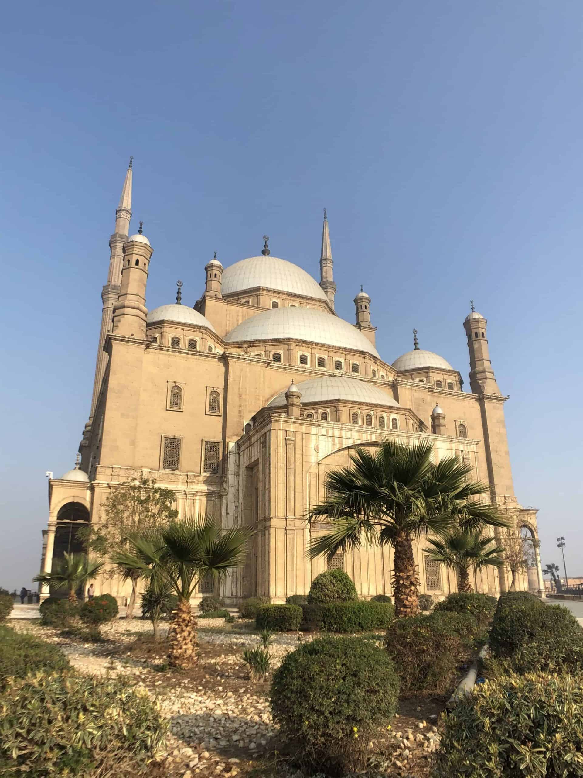 Front view of the Citadel of Saladin in Egypt.