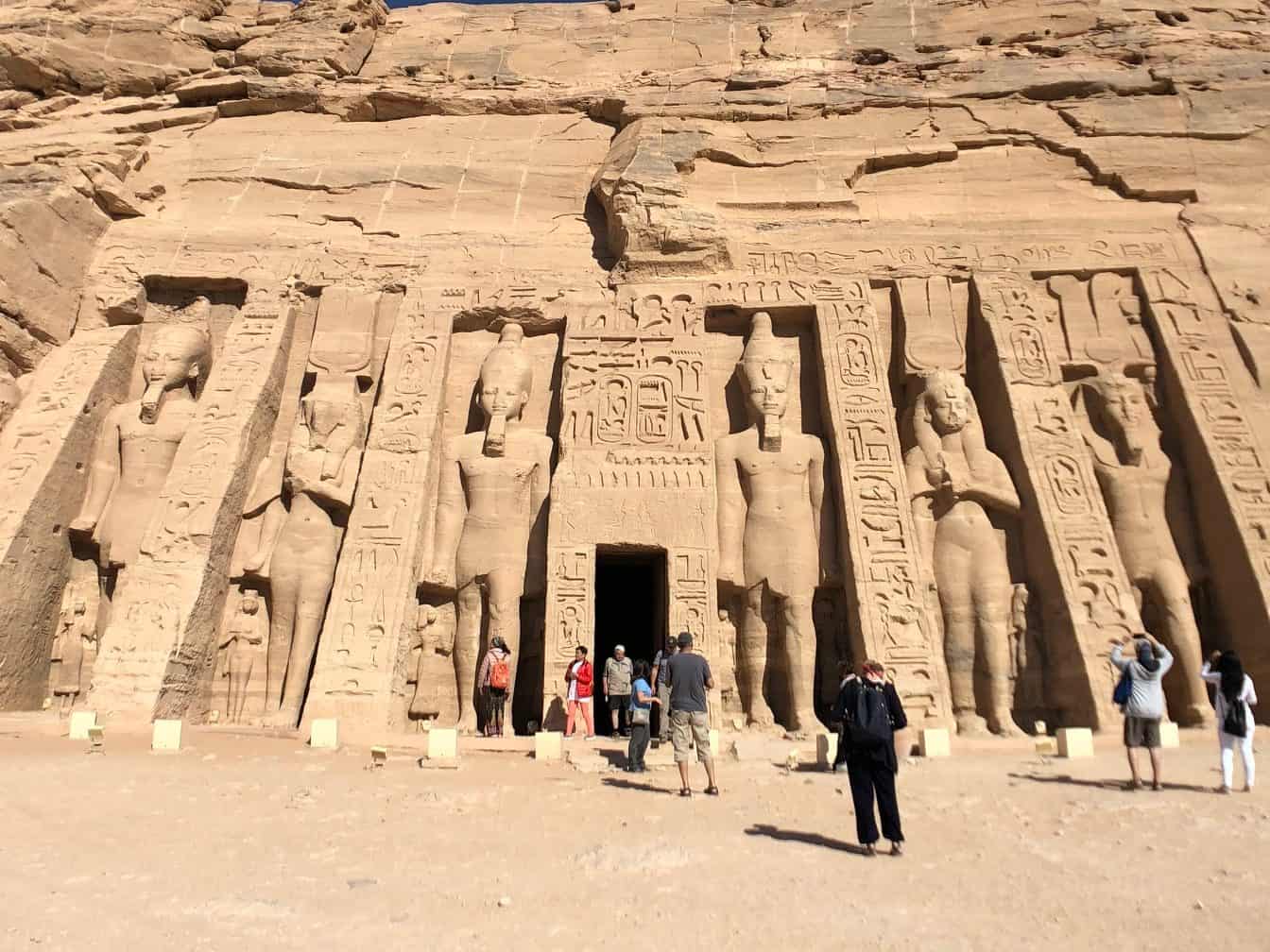 Nefertari's mortuary temple at Abu Simbel in Egypt.