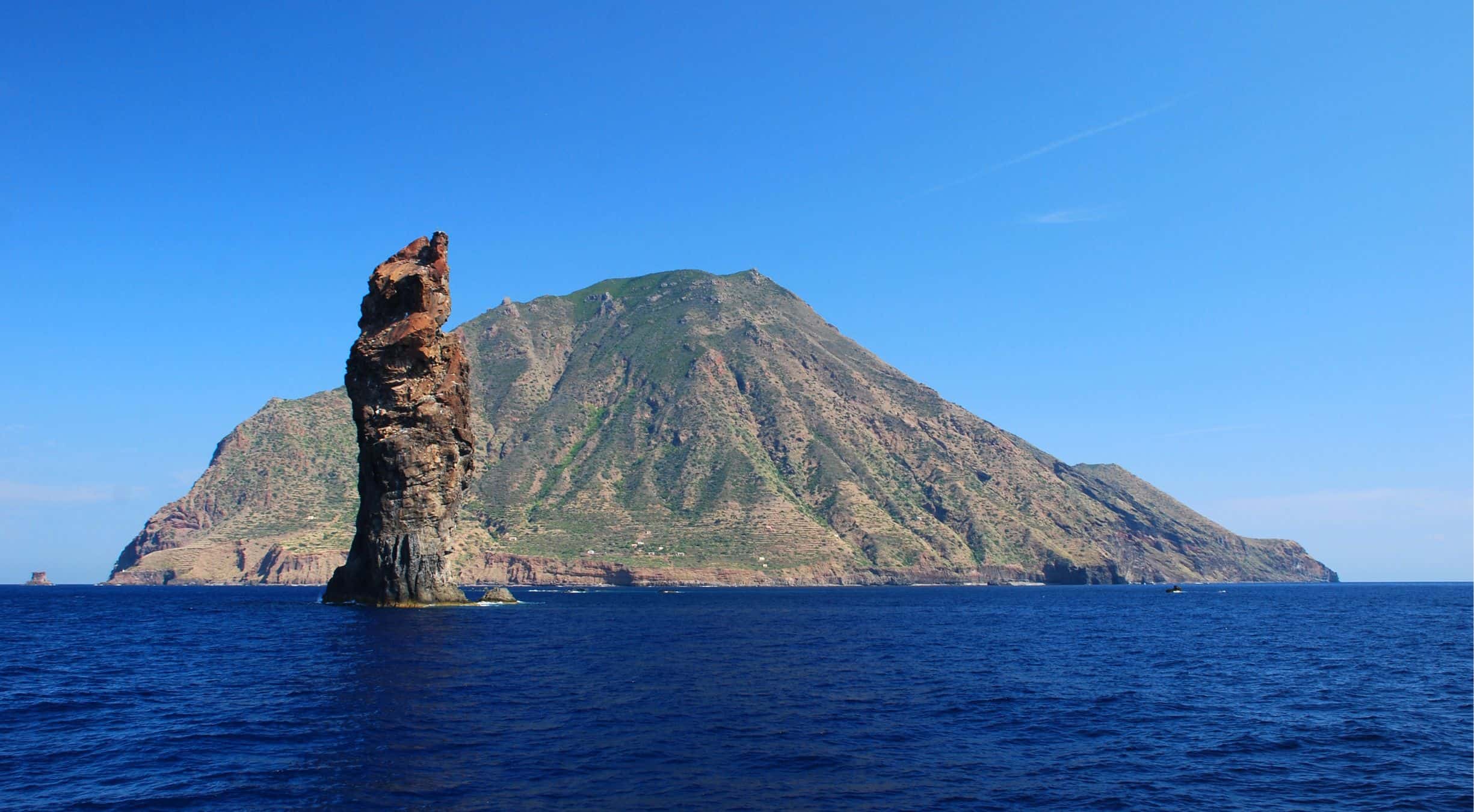 The island of Filicudi in the Aeolian Islands.