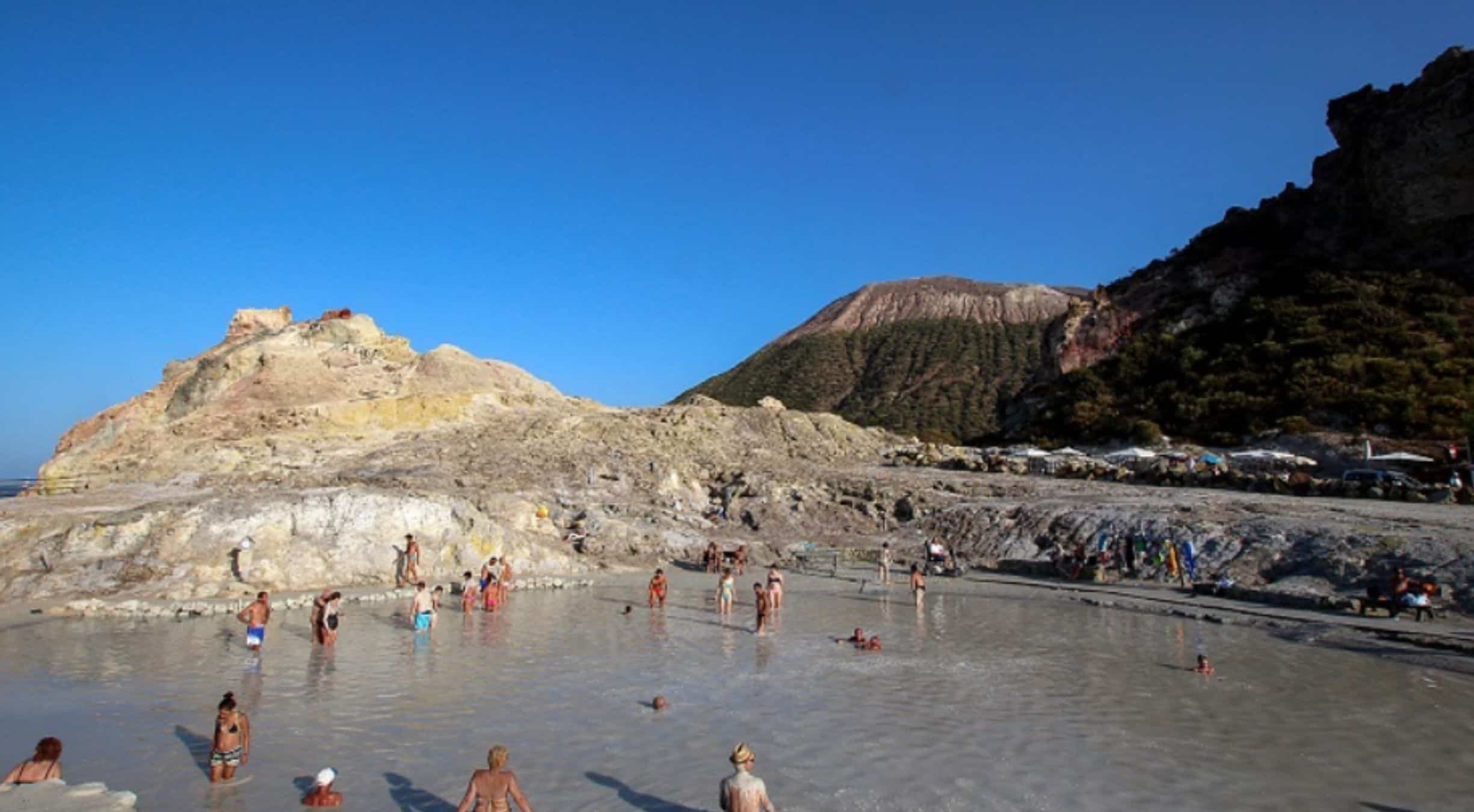 The mud baths on Vulcano Island.
